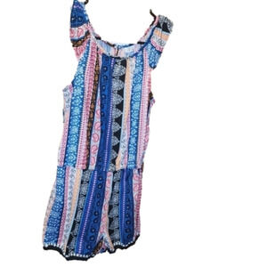 Joey B Multicolor Pattern Romper